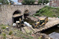 May 2024 - Construction underway on the arch bridge