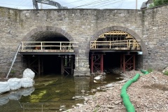 May 2024 - Construction underway on the arch bridge