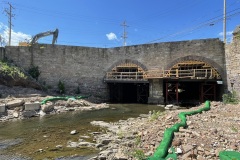 June 2024 - Construction continues on the arch bridge