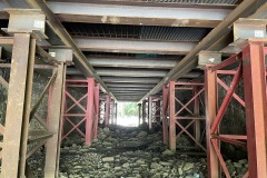 June 2024 - A look at the underside of the arch bridge during rehabilitation