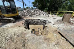 July 2024 - Utility work on at the intersection of Elm and Markley