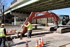 March 2020 - Utility work on Markley Street.