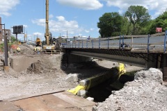 May 2021 - The southbound side of the Markley Street bridge is now under construction.