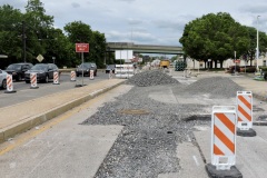 June 2020 - A utility trench has been filled after repairs were completed.