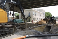 July 2020 - Utility installation on Markley Street.